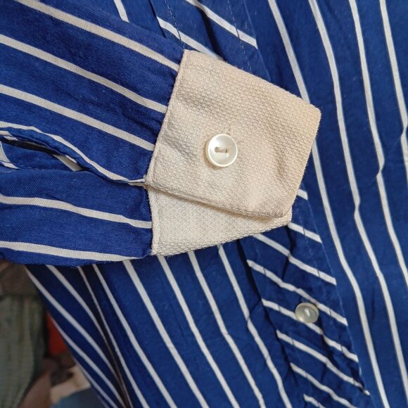 11 Juniors True Vintage Shirt Dress 1960's Striped Mod Garage Band Button-Down - Picture 7 of 12